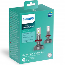 PHILIPS 11366ULWX2 LED H8 / H11 / H16 Ultion + 160% Šviesos diodų lemputės