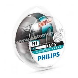 Philips lemputės 55W 12V H1 Philips X-treme Vision + 130%