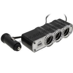 SKIRSTYTUVAS 3 LIZDŲ 12v + 1 USB