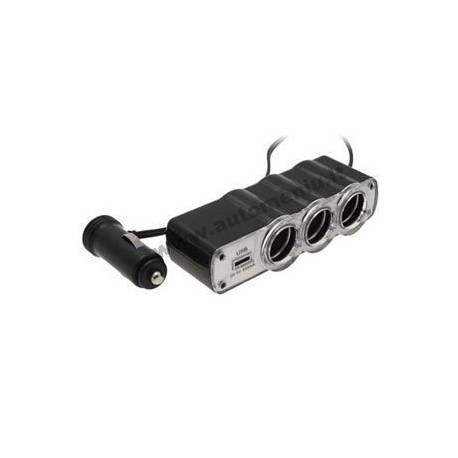 SKIRSTYTUVAS 3 LIZDŲ 12v + 1 USB